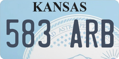 KS license plate 583ARB