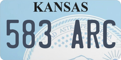 KS license plate 583ARC