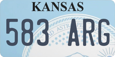 KS license plate 583ARG