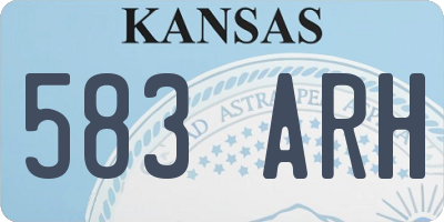 KS license plate 583ARH