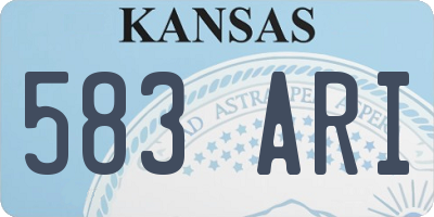 KS license plate 583ARI