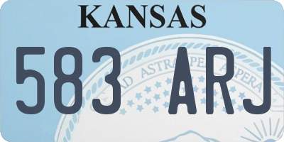 KS license plate 583ARJ