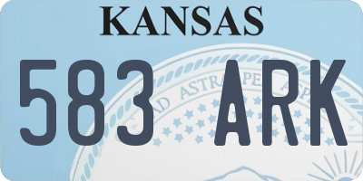 KS license plate 583ARK