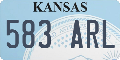KS license plate 583ARL