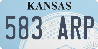 KS license plate 583ARP