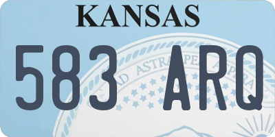 KS license plate 583ARQ
