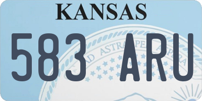 KS license plate 583ARU