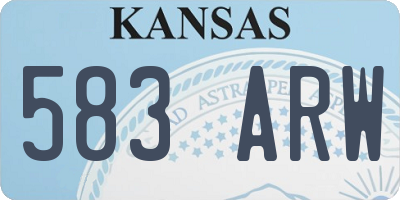 KS license plate 583ARW