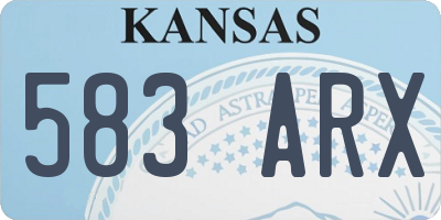 KS license plate 583ARX