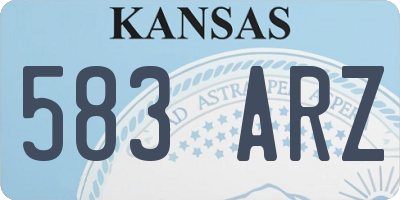 KS license plate 583ARZ