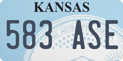 KS license plate 583ASE