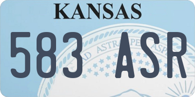 KS license plate 583ASR