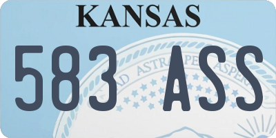 KS license plate 583ASS