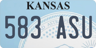 KS license plate 583ASU