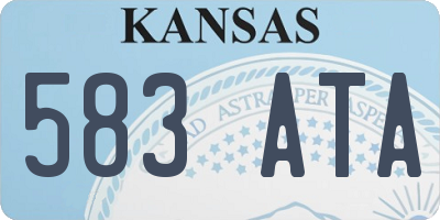 KS license plate 583ATA