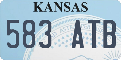KS license plate 583ATB