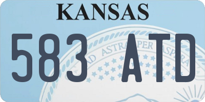 KS license plate 583ATD