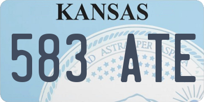 KS license plate 583ATE