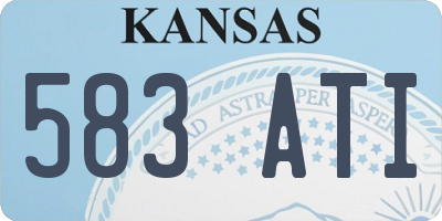 KS license plate 583ATI