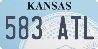 KS license plate 583ATL