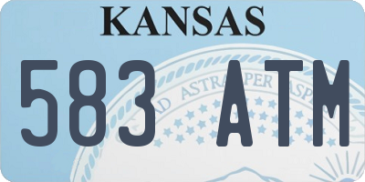 KS license plate 583ATM
