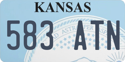 KS license plate 583ATN
