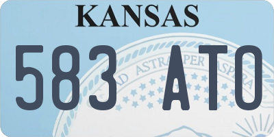 KS license plate 583ATO