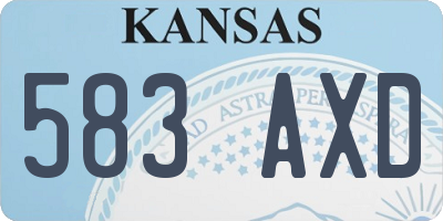 KS license plate 583AXD