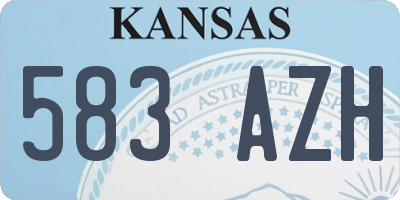 KS license plate 583AZH