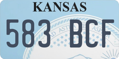 KS license plate 583BCF