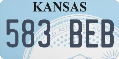 KS license plate 583BEB