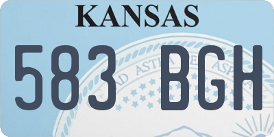 KS license plate 583BGH