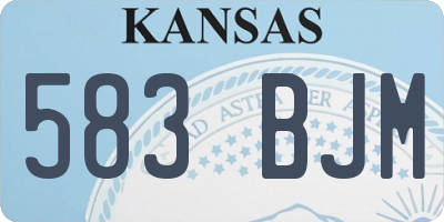 KS license plate 583BJM