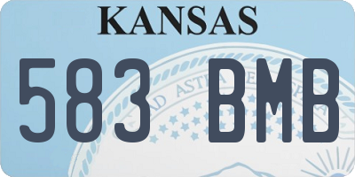 KS license plate 583BMB