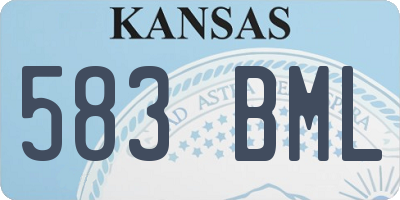 KS license plate 583BML