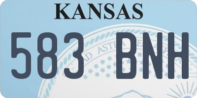 KS license plate 583BNH
