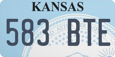KS license plate 583BTE