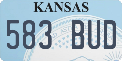 KS license plate 583BUD