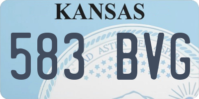 KS license plate 583BVG
