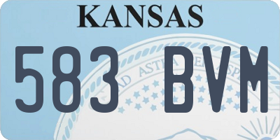 KS license plate 583BVM
