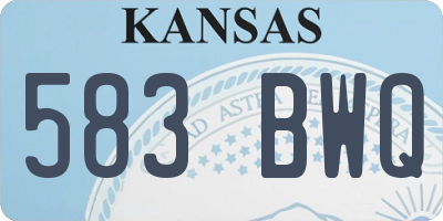 KS license plate 583BWQ