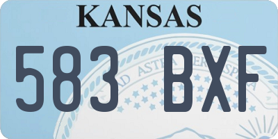 KS license plate 583BXF