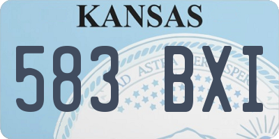 KS license plate 583BXI