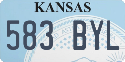 KS license plate 583BYL
