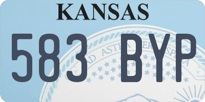 KS license plate 583BYP