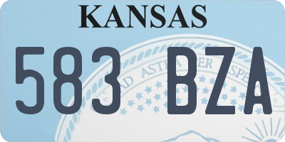 KS license plate 583BZA