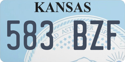 KS license plate 583BZF