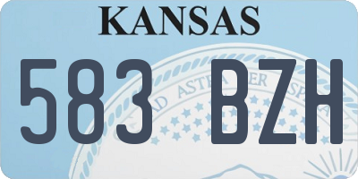 KS license plate 583BZH