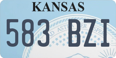 KS license plate 583BZI