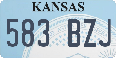 KS license plate 583BZJ